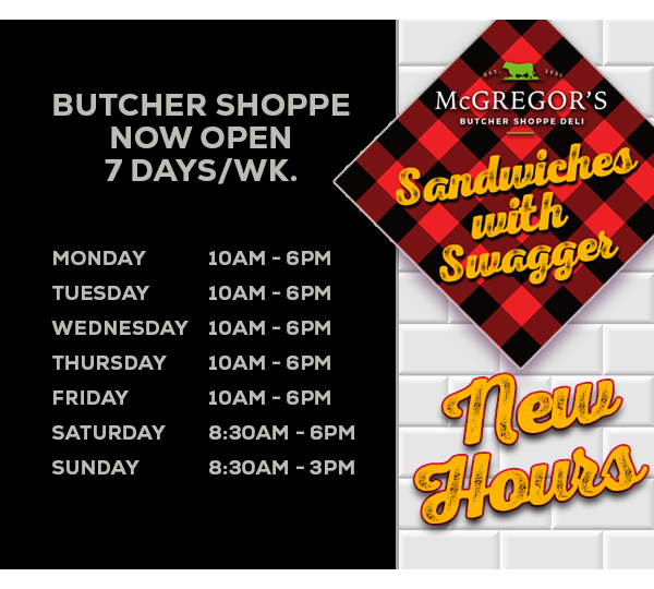 New Hours for Butcher Shoppe