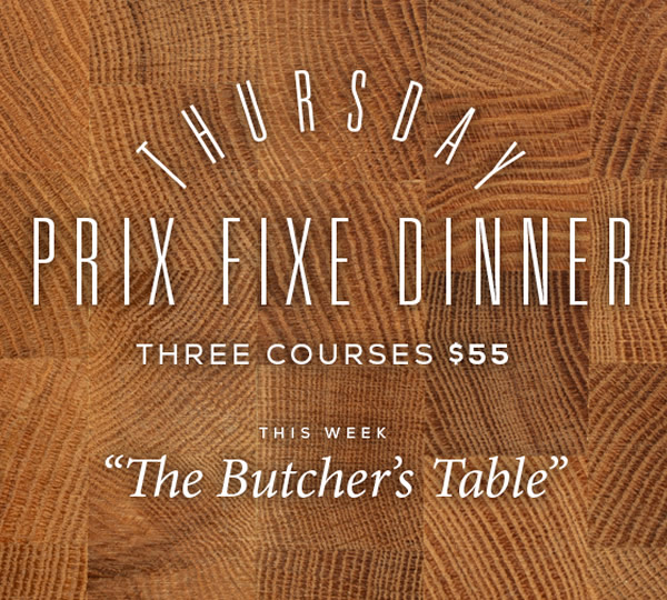 Thursday Prix Fixe