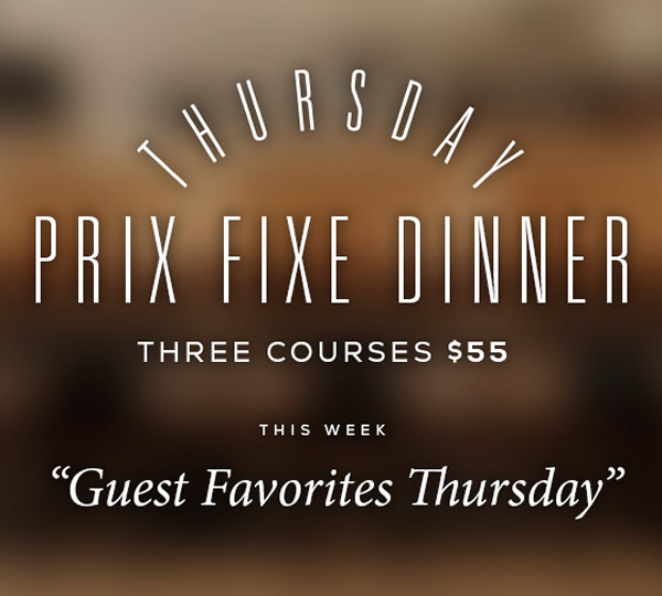 Thursday Prix Fixe