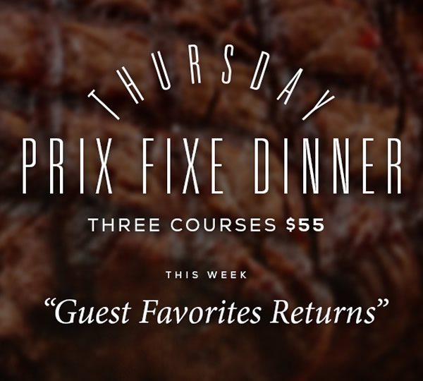 Thursday Prix Fixe
