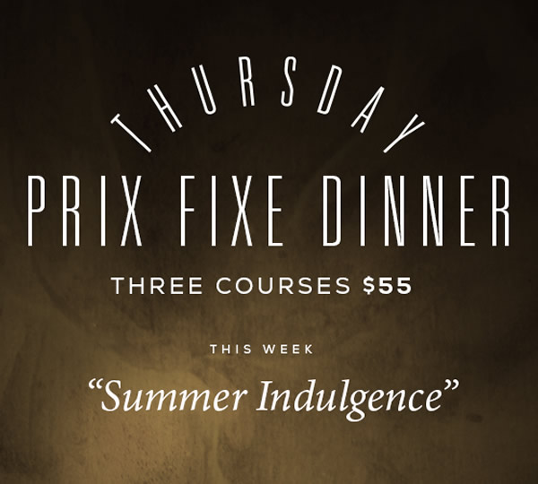 Thursday Prix Fixe