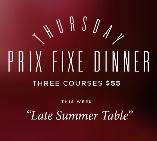 Thursday Prix Fixe