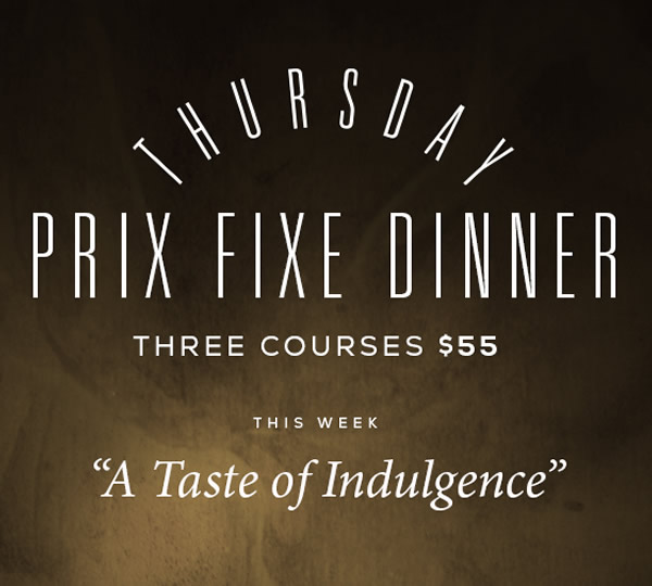 Thursday Prix Fixe