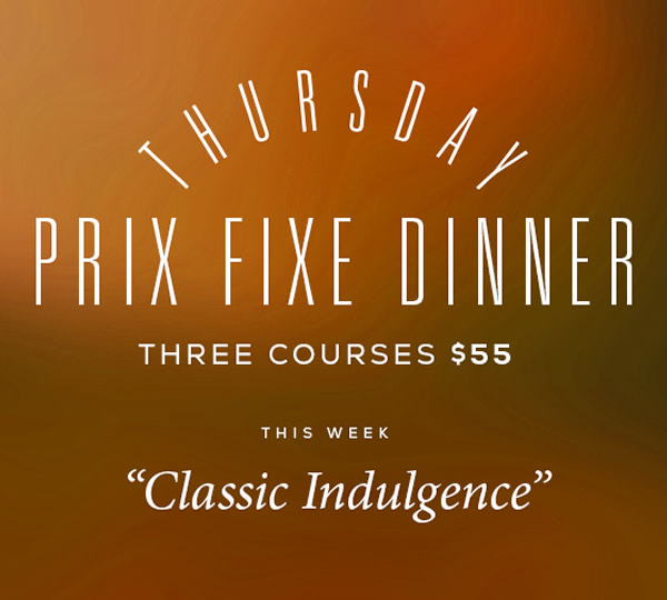 Thursday Prix Fixe