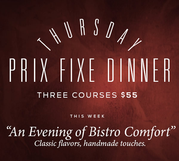 Thursday Prix Fixe